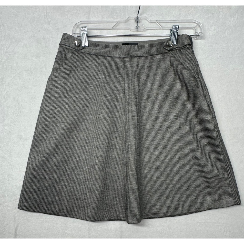 The Limited Petite Skirt Gray Herringbone A-Line Business Casual Size S